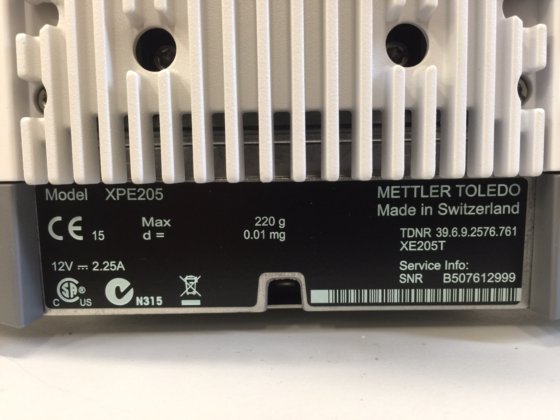 梅特勒托利多® - XPE205 - 分析天平