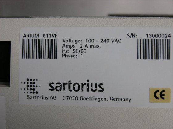Sartorius Arium 611 VF 净水器，带超滤和紫外线功能，TOC: