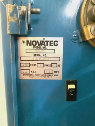 NOVATEC HOPPER W/ ROLLING STAND & DESICCANT DRYER W/ DISPLAY CONTROL ...