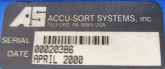 ACCU-SORT CONTROLLER 4800 SCANNER CONTROL