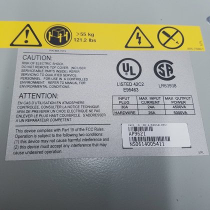 APC AP9621 Step Down Transformer,