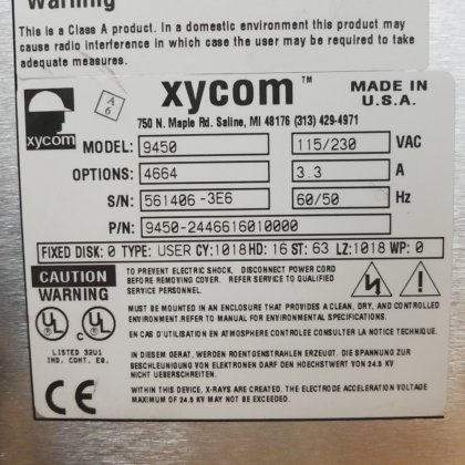 XYCOM Automation Operator Interface Screen