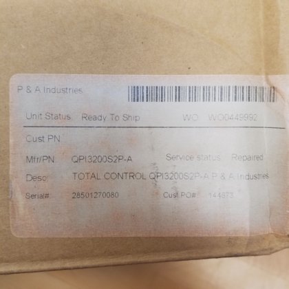 Total Control QPI3200S2P-A Operator Interface