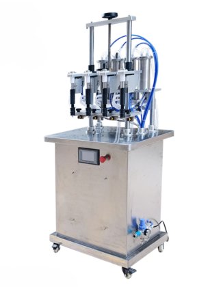 4 个灌装喷嘴等液位真空瓶装香水灌装机