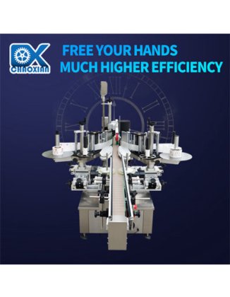 扁瓶和圆瓶双面自动贴标机