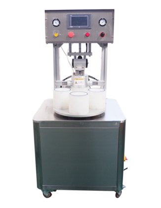 半自动玻璃瓶真空拧盖机