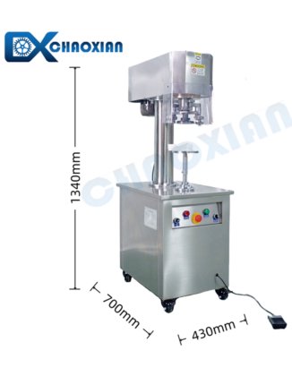 用于金属罐、塑料罐和纸罐的半自动封罐机