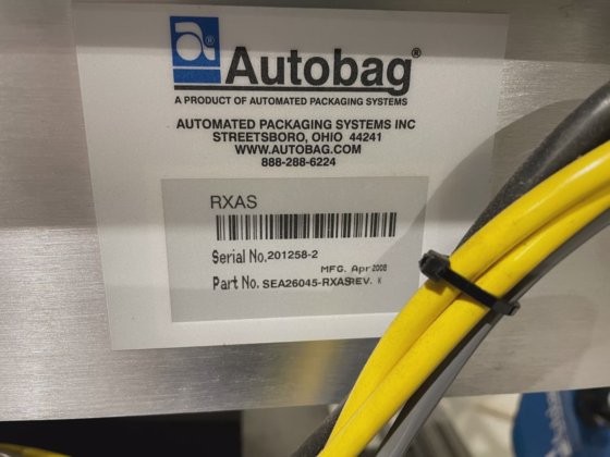 Autobag AB 180 OneStep Automated Packaging Bagging System, RXAS Bagger ...