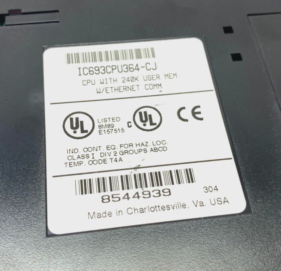 GE Fanuc IC693CPU364-CJ Ethernet Communication