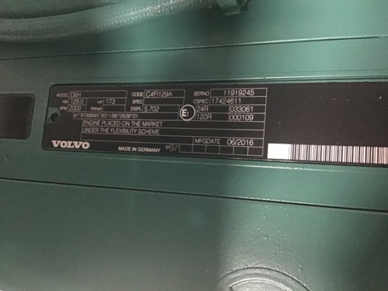 2016 Volvo D6H NEW