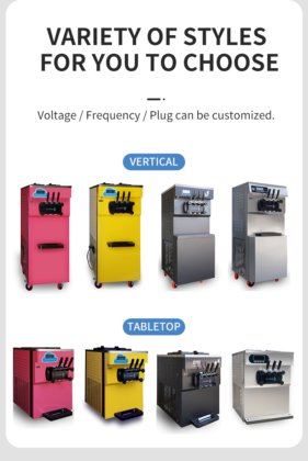 SY-25F-BのLED表示が付いている柔らかいアイスクリーム機械を紡ぐ商業大きいカウンタートップのアイスの円錐形
