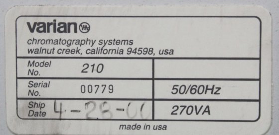 VARIAN ProStar 210 HPLC Solvent Delivery Module Pump Liquid ...