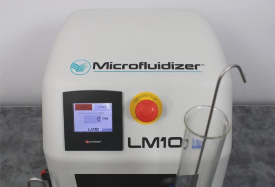Microfluidics LM10 Microfluidizer High-Shear Fluid