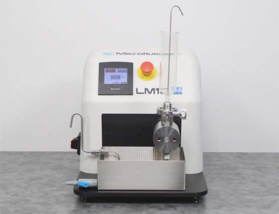Microfluidics LM10 Microfluidizer High-Shear Fluid