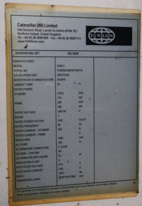 卡特彼勒 2017 发电机 P200-3