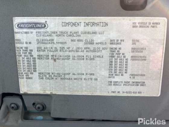 2010年式フレイトライナー コロンビア CL120