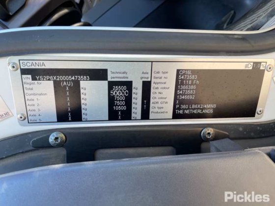 2017款斯堪尼亚P360