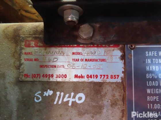 1989年 Franna 4WD 12