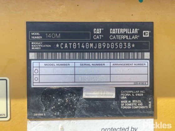 2017年式キャタピラー140M