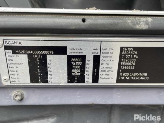 2018年式スカニアR620