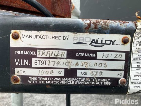 2020 プロアロイトレーラー