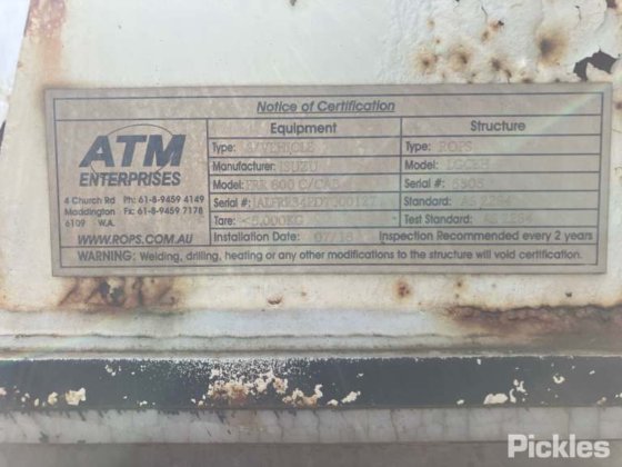 2013年式 いすゞ FRR600