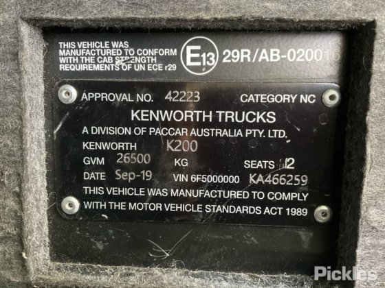 2019年式ケンワースK200シリーズ