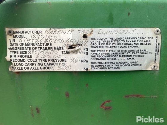 2006年式 マリオット ツリー エクイップメント 1290H