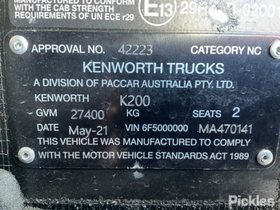 2021 肯沃斯 K200 系列