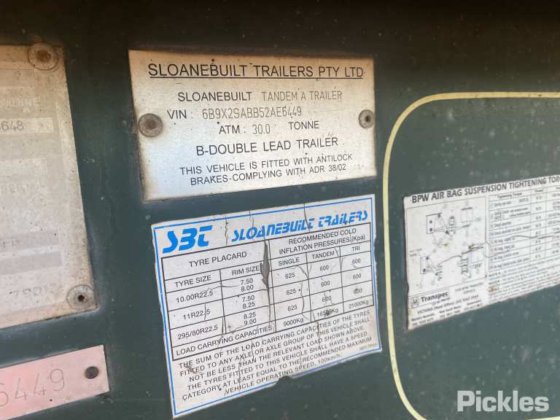 2005年式スローンビルト トレーラー タンデム