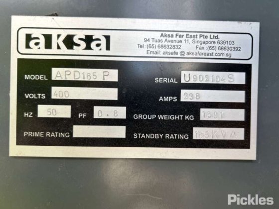 Aksa APD165P 发电机