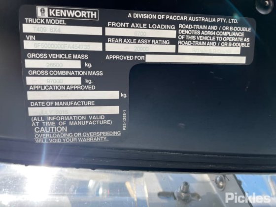 2015款肯沃斯T409