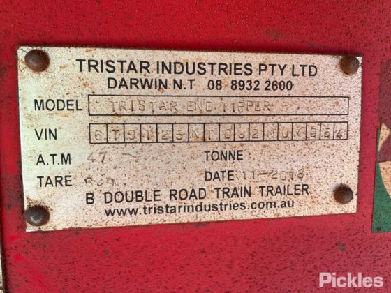 2018 Tristar 后翻斗车