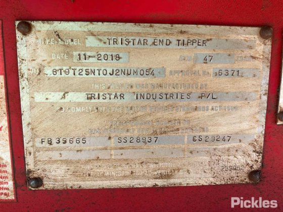 2018 Tristar 后翻斗车