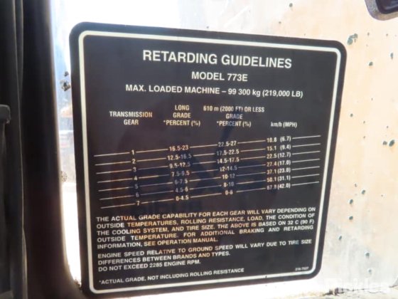 2005年式キャタピラー773E