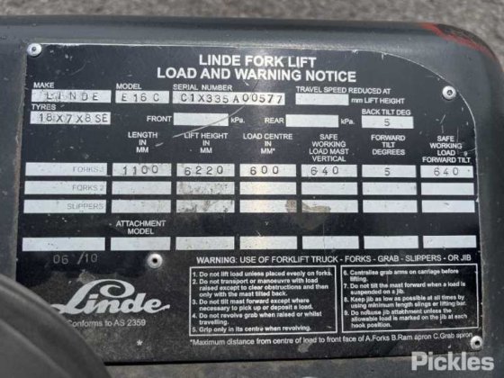 2010 リンデ E16C