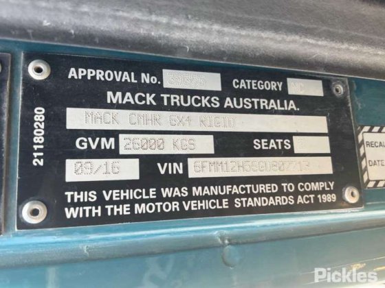 2016 Mack CMHR 三叉戟