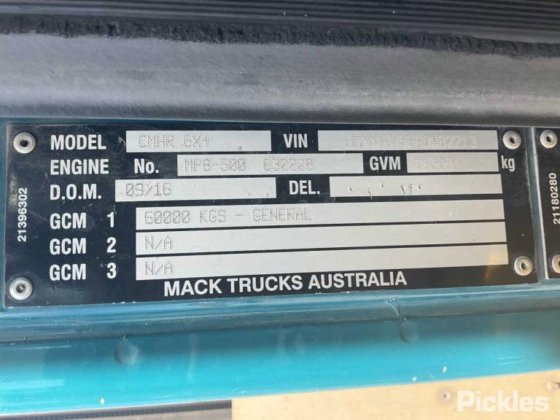 2016 Mack CMHR 三叉戟