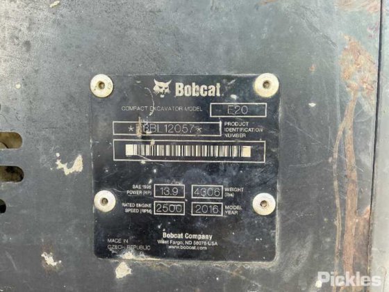 2016年 Bobcat E20