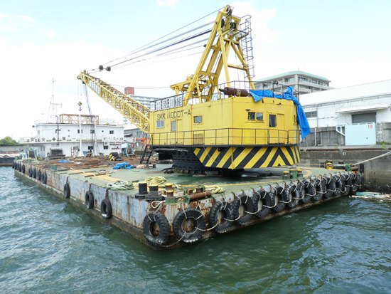 NON-PROPELLED FLOATING CRANE BARGE 43M X 18M X 3M WITH SKK-1100DT-A