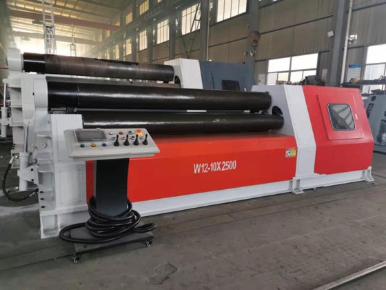 W12 4 ロール板曲げ機、cnc 板金コーン板圧延機