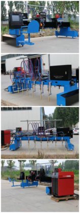 水中切断プラズマ・火炎切断ガントリー型CNC切断機