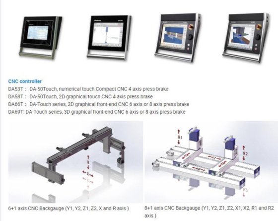 DA66T アルミニウム鉄板 8+1 軸 CNC