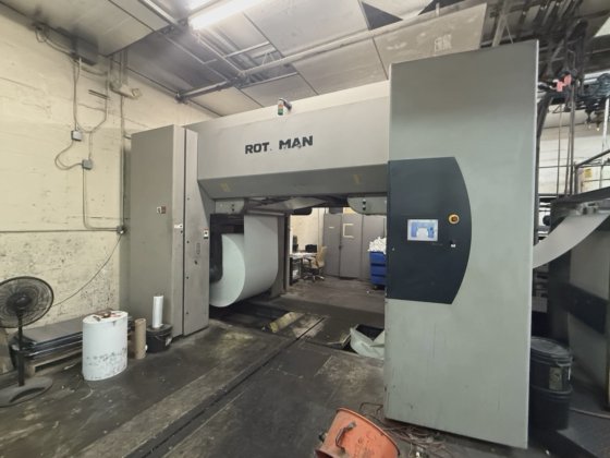 Man Roland Rotoman Web Press 6 Unit 22.750 578mm Vits Sheeter in Keller ...