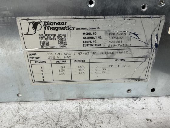 パイオニア・マグネティクスのPM2675A-1-3電源