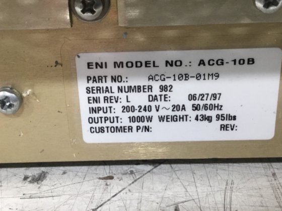 ENI ACG-10B 発電機