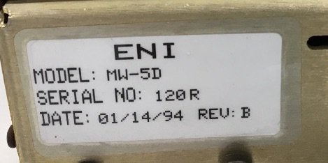 ENI MW-5Dマッチ