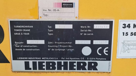 2015 Liebherr 34 K