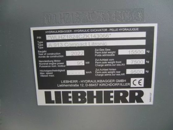 2022 Liebherr A 913 Compact