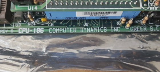SCHEDA PROCESSORE CPU-186/CDX-MEM/CLOCK COMPUTER DYNAMICS